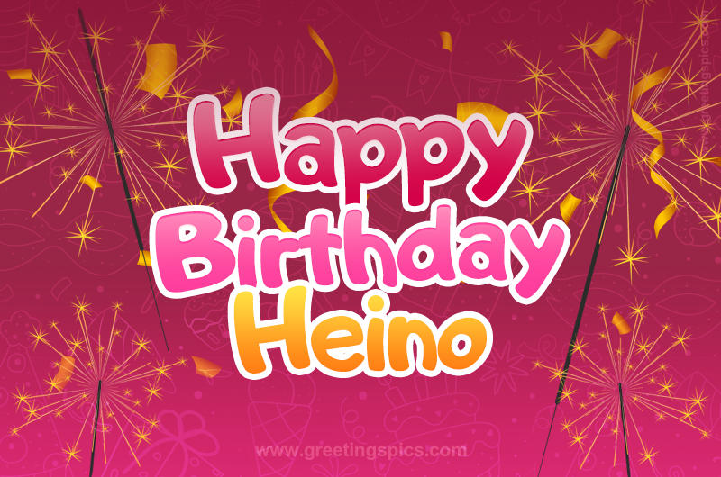 Happy Birthday Heino Image with sparklers