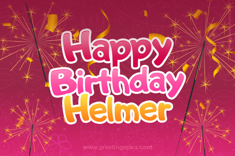 Happy Birthday Helmer Image with sparklers