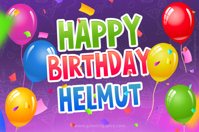 Happy Birthday Helmut Festive Greeting Card