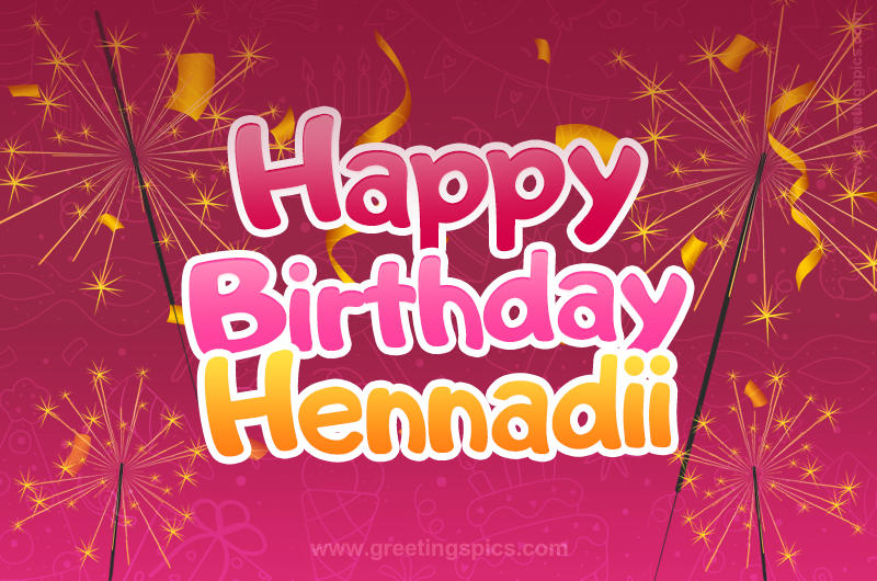 Happy Birthday Hennadii Image with sparklers