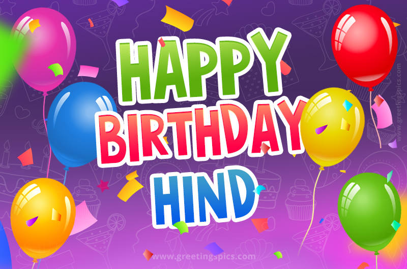 Happy Birthday Hind Festive Greeting Card