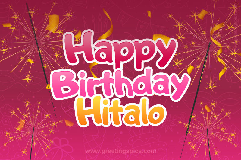 Happy Birthday Hitalo Image with sparklers