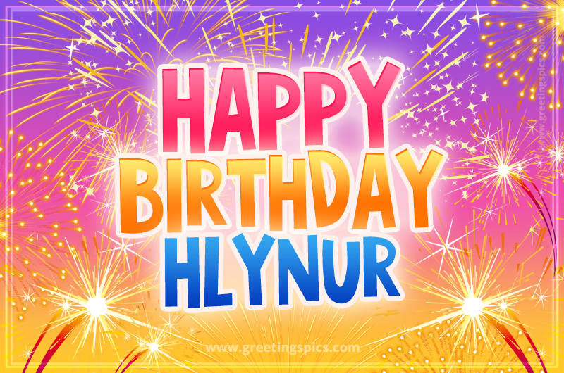 Happy Birthday Hlynur Picture with fireworks