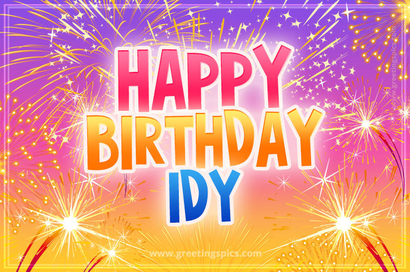 Happy Birthday Idy Picture with fireworks