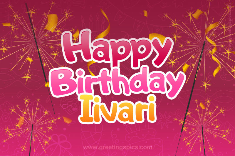 Happy Birthday Iivari Image with sparklers