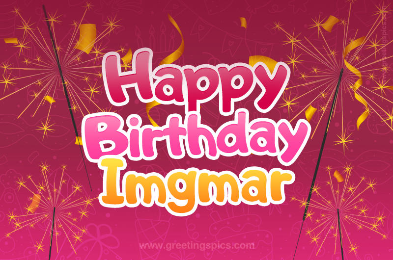 Happy Birthday Imgmar Image with sparklers