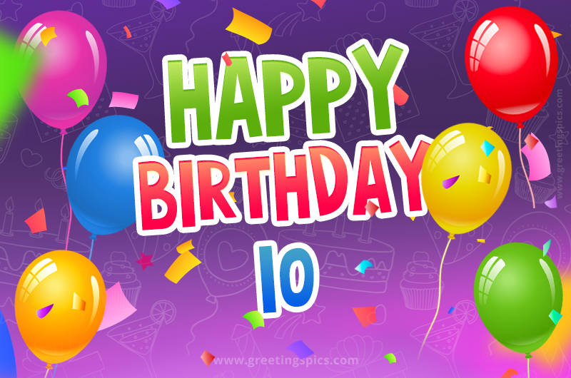 Happy Birthday Io Festive Greeting Card