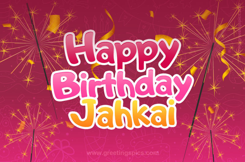 Happy Birthday Jahkai Image with sparklers