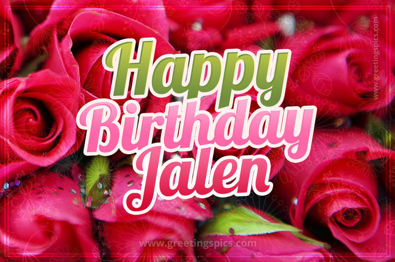 Happy Birthday Jalen beautiful Image with red roses