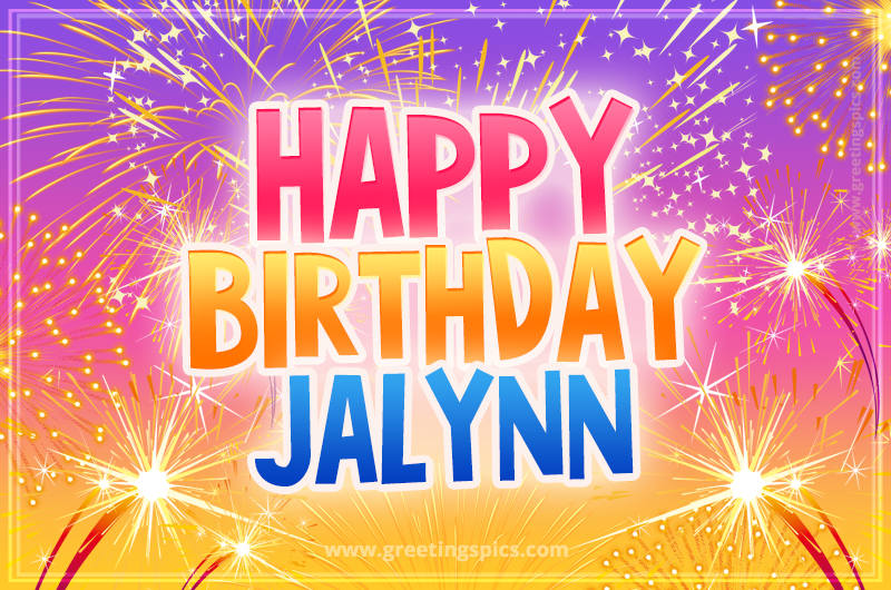 Happy Birthday Jalynn Picture with fireworks