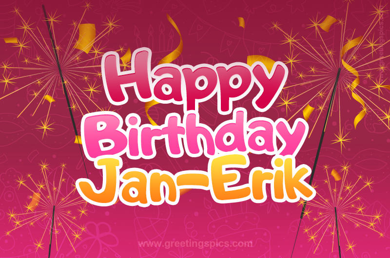 Happy Birthday Jan-Erik Image with sparklers