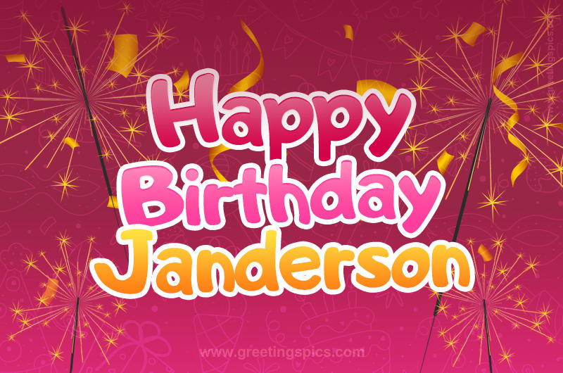 Happy Birthday Janderson Image with sparklers