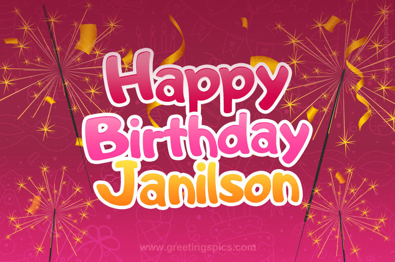 Happy Birthday Janilson Image with sparklers