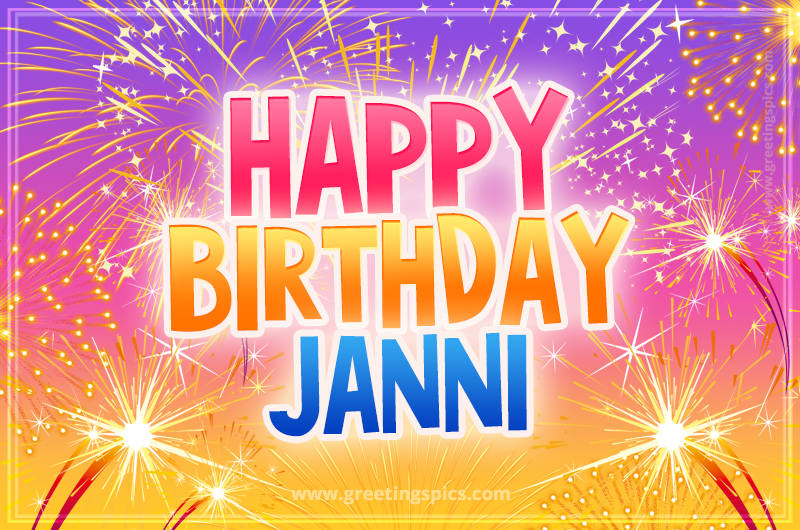 Happy Birthday Janni Picture with fireworks