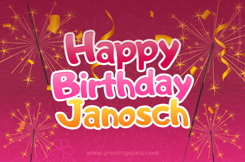 Happy Birthday Janosch Image with sparklers