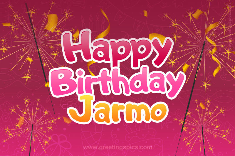 Happy Birthday Jarmo Image with sparklers