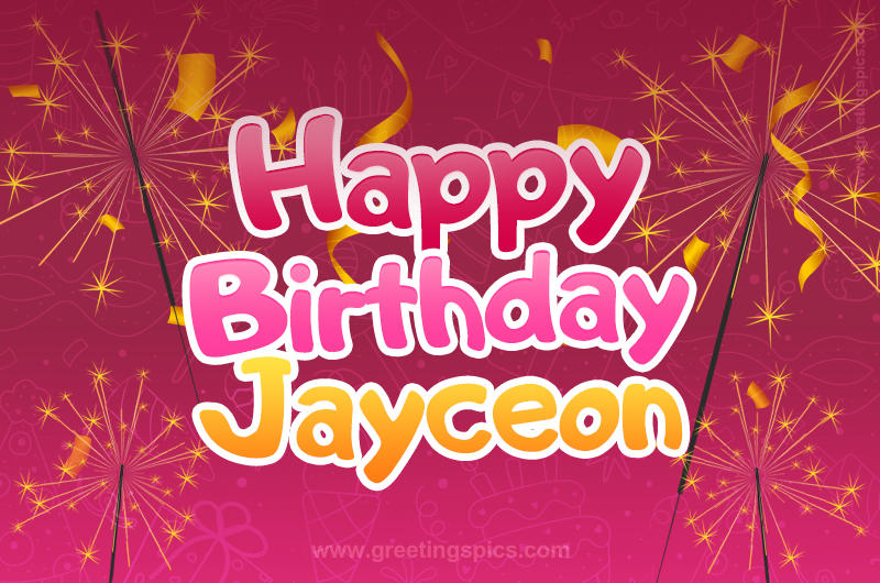 Happy Birthday Jayceon Image with sparklers