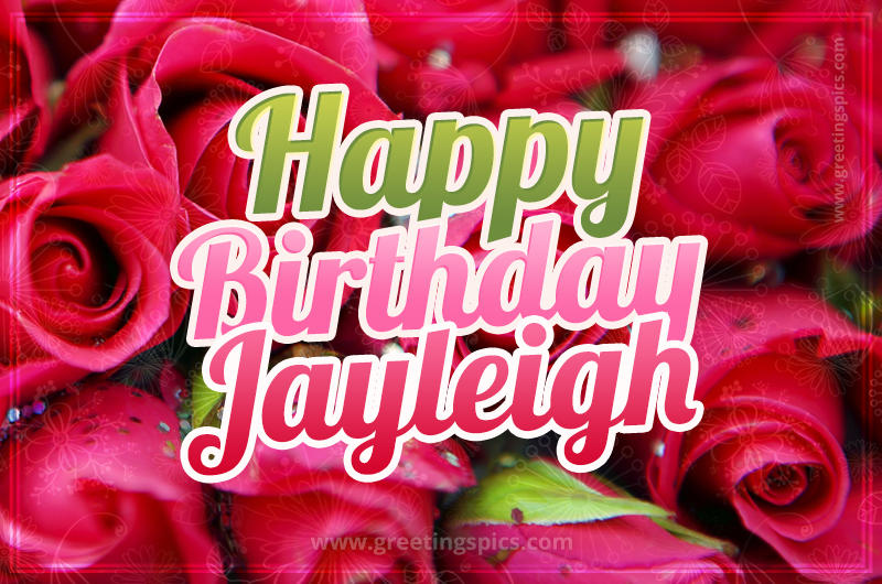 Happy Birthday Jayleigh beautiful Image with red roses