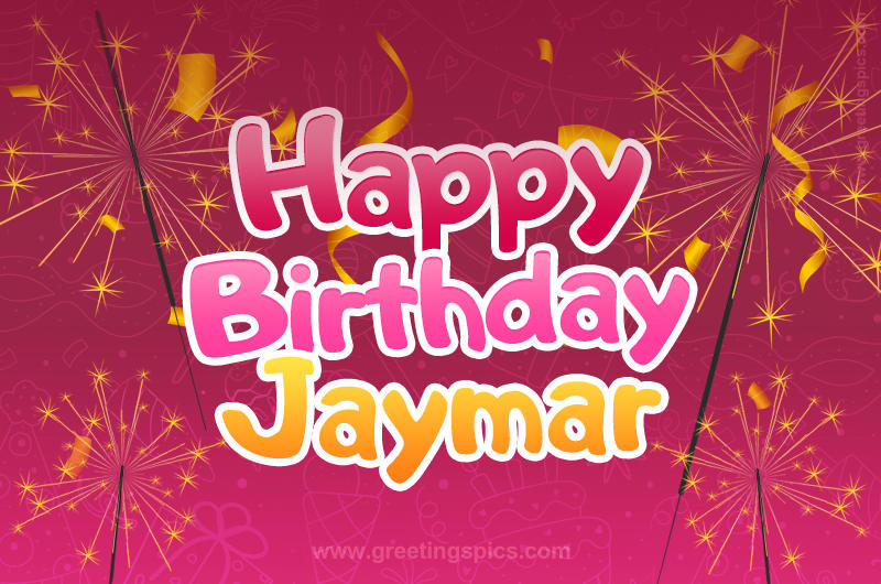 Happy Birthday Jaymar Image with sparklers