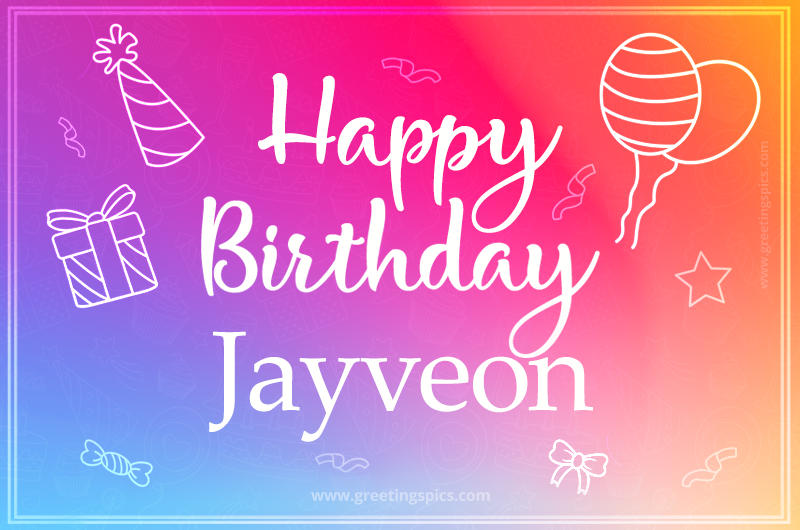 Colorful Happy Birthday Card For Jayveon