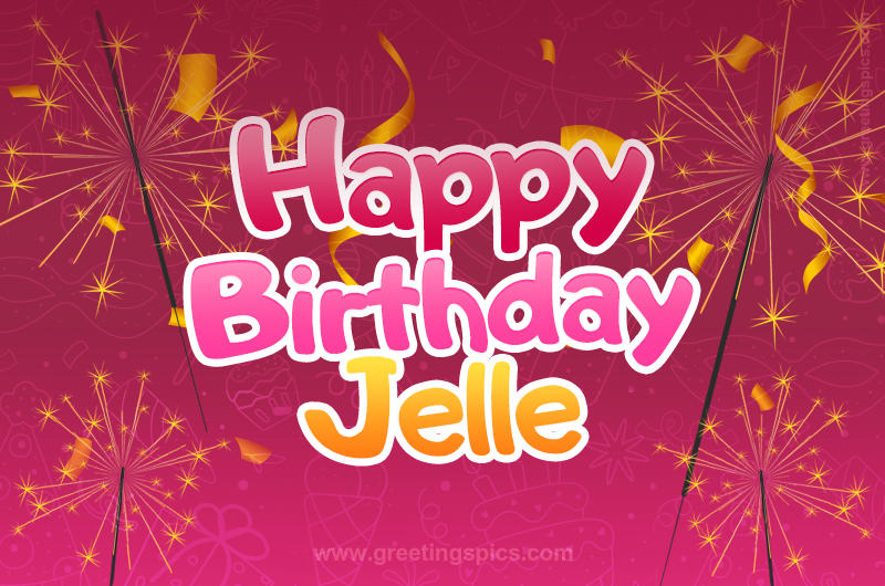 Happy Birthday Jelle Image with sparklers