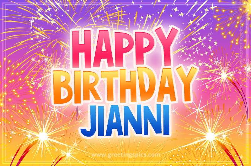 Happy Birthday Jianni Picture with fireworks