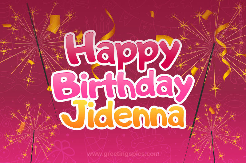 Happy Birthday Jidenna Image with sparklers