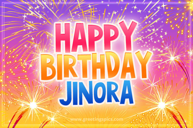 Happy Birthday Jinora Picture with fireworks