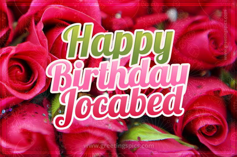 Happy Birthday Jocabed beautiful Image with red roses