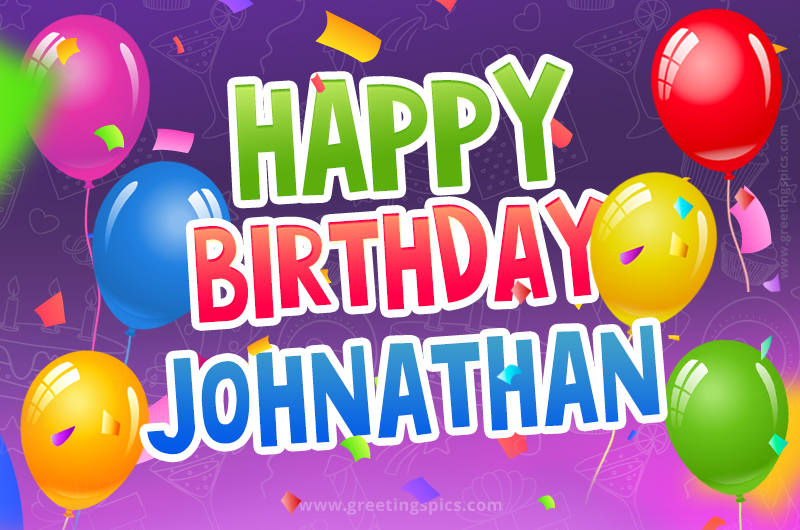 Happy Birthday Johnathan Festive Greeting Card