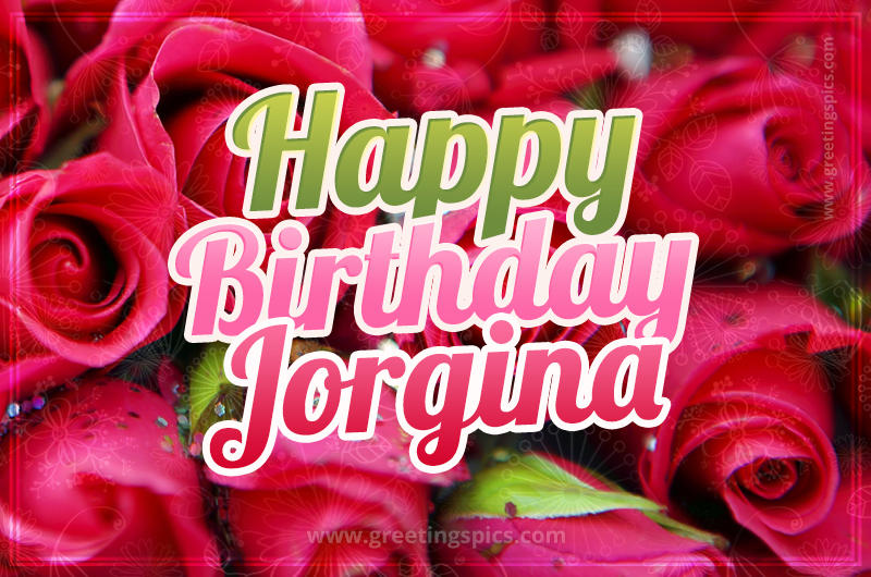 Happy Birthday Jorgina beautiful Image with red roses