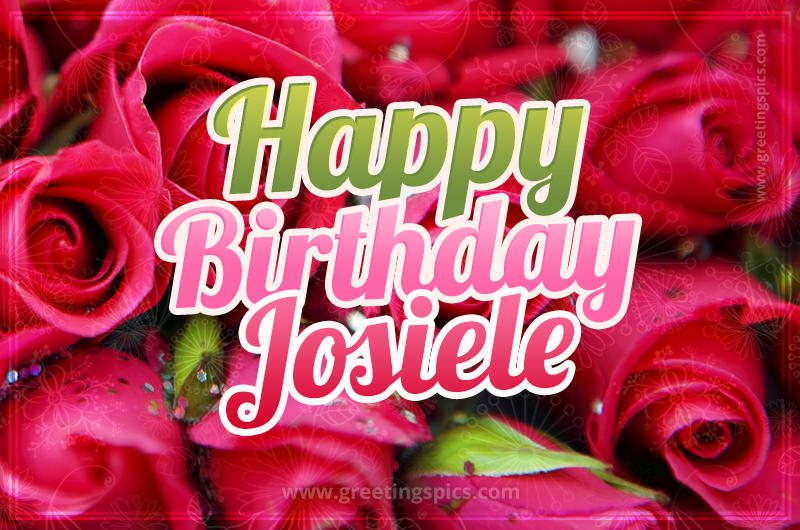 Happy Birthday Josiele beautiful Image with red roses