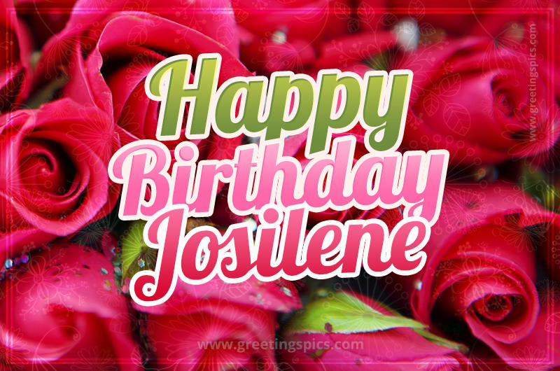 Happy Birthday Josilene beautiful Image with red roses