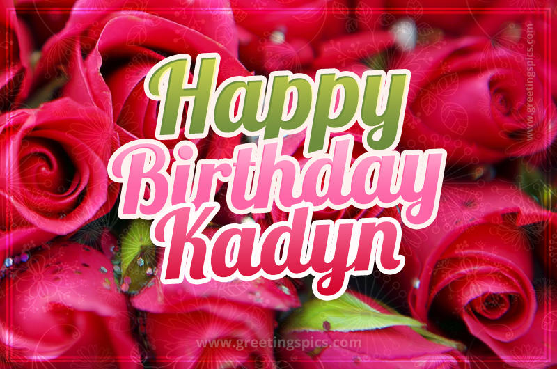 Happy Birthday Kadyn beautiful Image with red roses