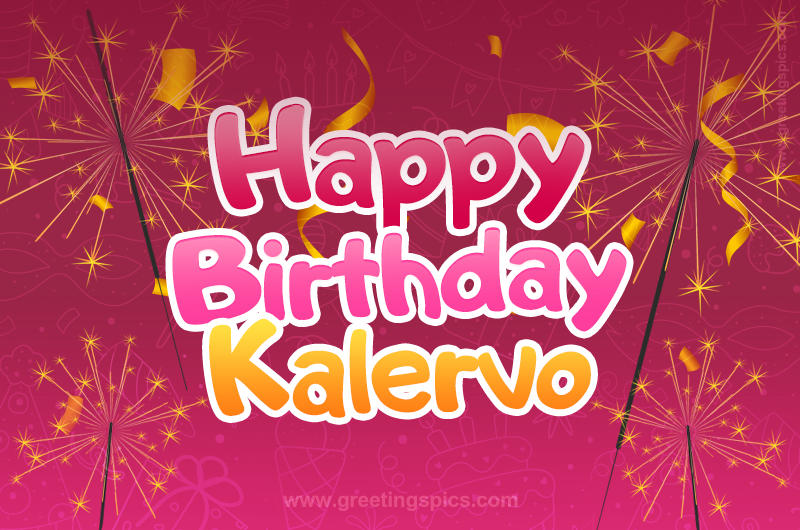 Happy Birthday Kalervo Image with sparklers