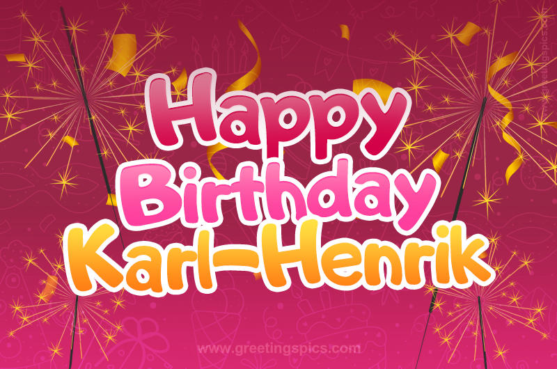 Happy Birthday Karl-Henrik Image with sparklers