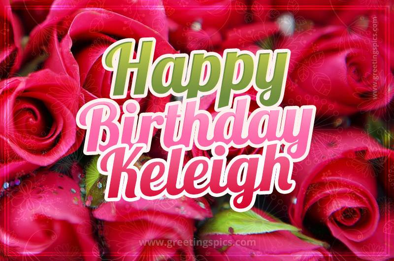 Happy Birthday Keleigh beautiful Image with red roses