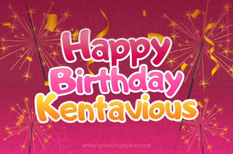 Happy Birthday Kentavious Image with sparklers