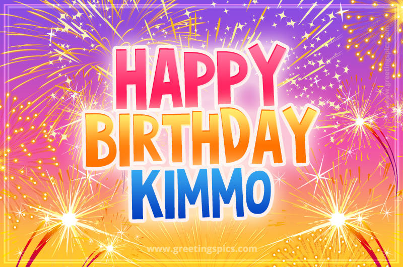 Happy Birthday Kimmo Picture with fireworks