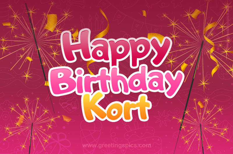 Happy Birthday Kort Image with sparklers