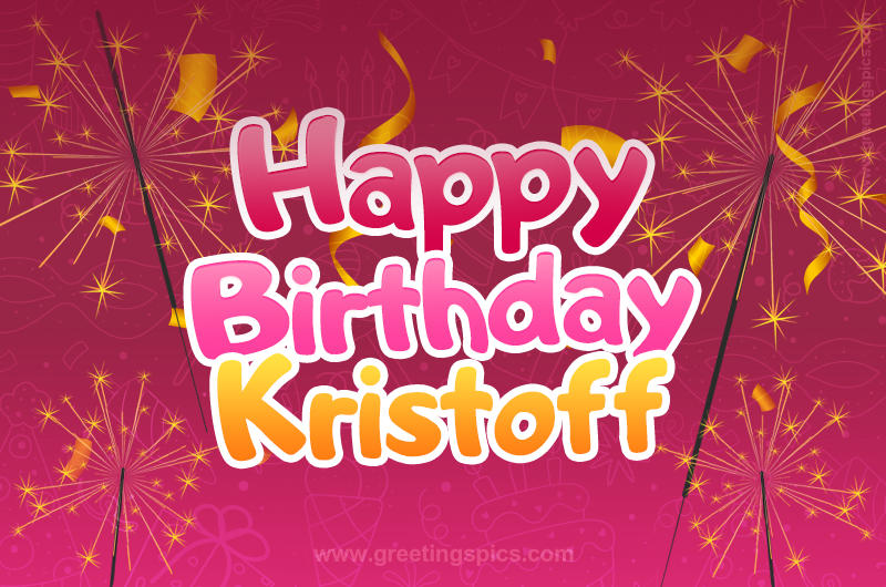 Happy Birthday Kristoff Image with sparklers