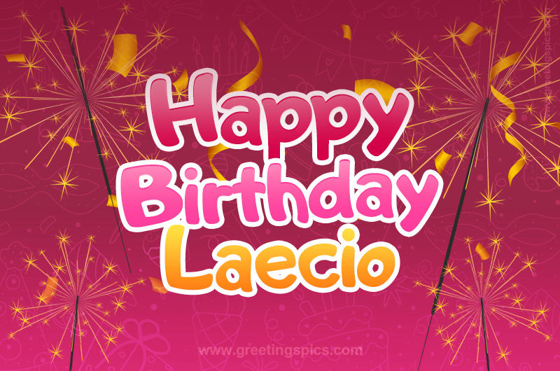 Happy Birthday Laecio Image with sparklers