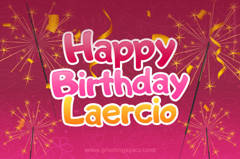 Happy Birthday Laercio Image with sparklers