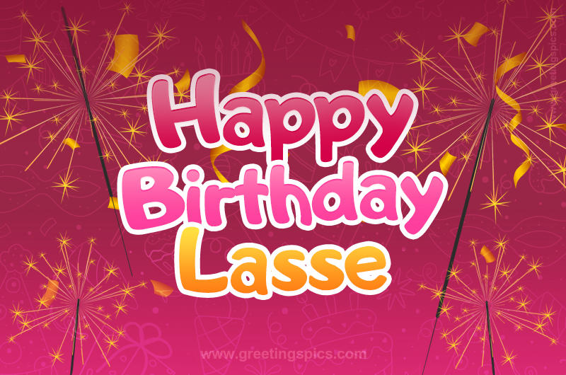 Happy Birthday Lasse Image with sparklers