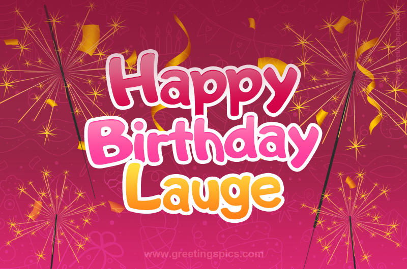 Happy Birthday Lauge Image with sparklers