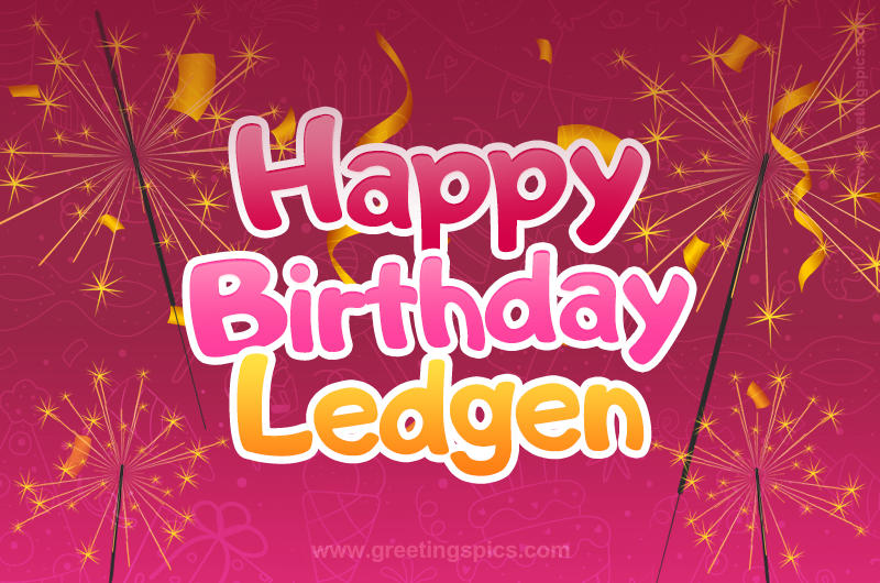 Happy Birthday Ledgen Image with sparklers