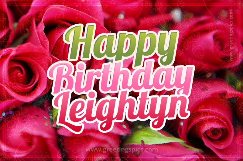 Happy Birthday Leightyn beautiful Image with red roses