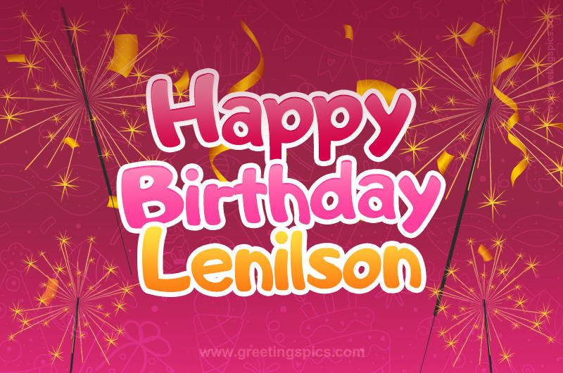 Happy Birthday Lenilson Image with sparklers