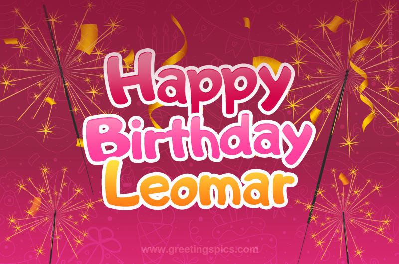 Happy Birthday Leomar Image with sparklers