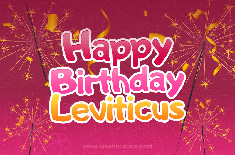 Happy Birthday Leviticus Image with sparklers